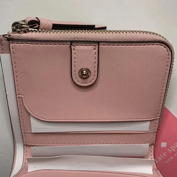 Kate Spade Wallet Saffiano Leather Crepe Pink New - Picture 6 of 12